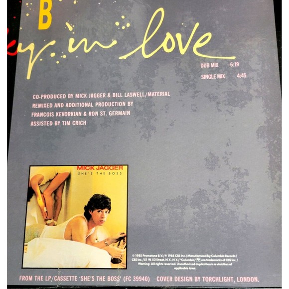 Mick Jagger Promo Album Media Mick Jagger Lucky In Love 2 Ep Promo 1a 1st Print 1985 Vgc Lk